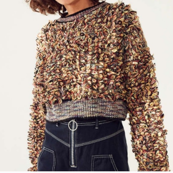 Kimchi Blue Sweaters - Kimchi Blue multicolor cropped Boucle sweater 🍁